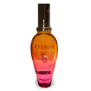 Röd flaska med Escadas parfym