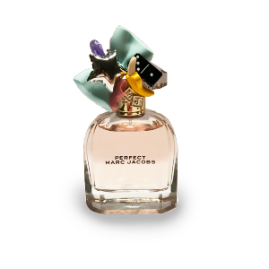 Ljusrosa flaska med Marc Jacobs parfym